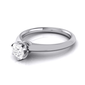 50-Pointer Flowery Platinum Lab Grown Solitaire Engagement Ring JL PT LG G 106-A   Jewelove.US