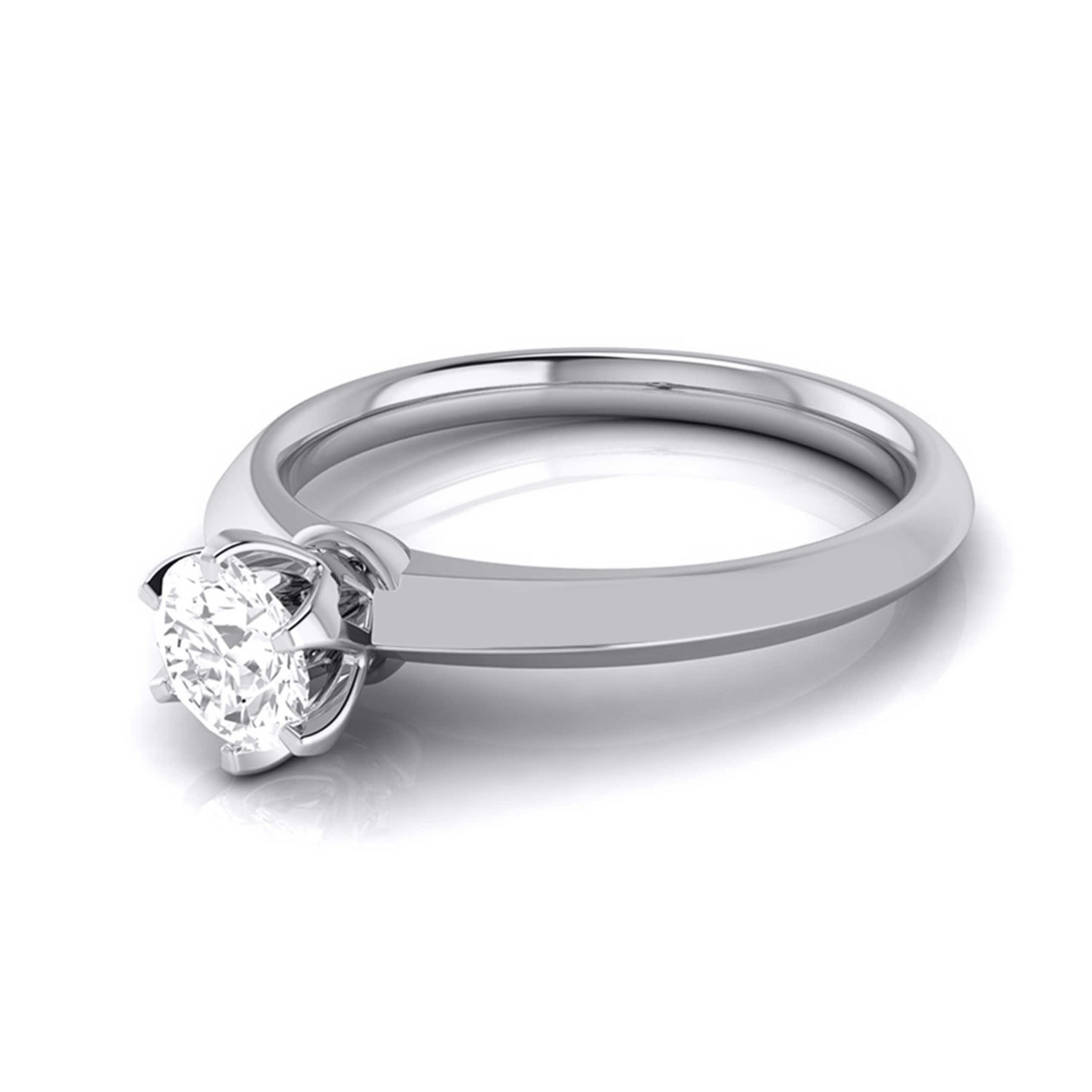 70-Pointer Flowery Platinum Lab Grown Solitaire Engagement Ring JL PT LG G 106-B   Jewelove.US