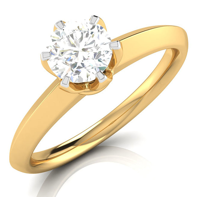 70-Pointer Solitaire Yellow Gold Ring JL AU G 106Y-B   Jewelove.US