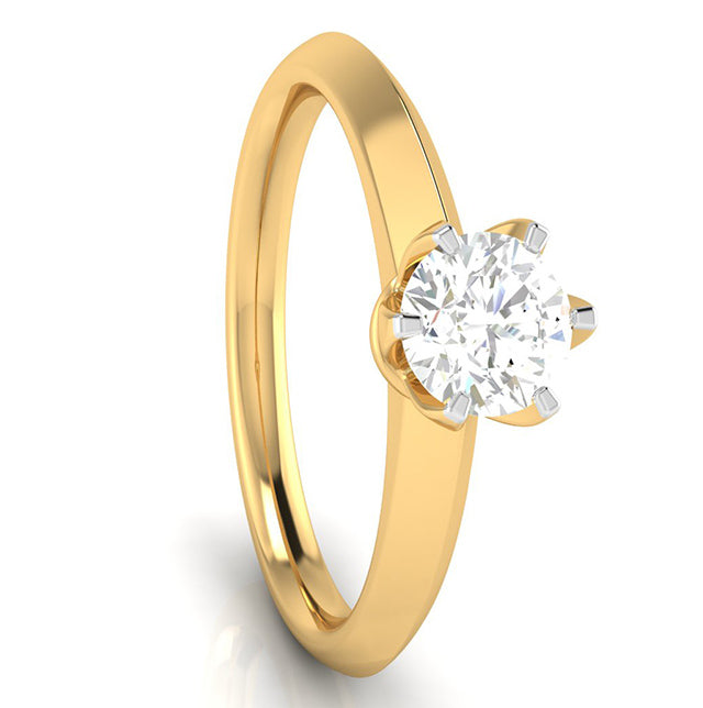 70-Pointer Solitaire Yellow Gold Ring JL AU G 106Y-B   Jewelove.US