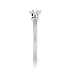 70-Pointer Flowery Platinum Lab Grown Solitaire Engagement Ring JL PT LG G 106-B   Jewelove.US