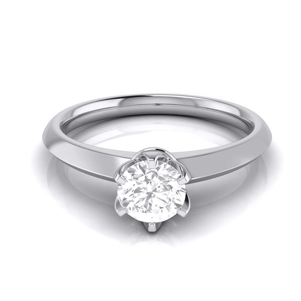 1-Carat Flowery Platinum Lab Grown Solitaire Engagement Ring JL PT LG G 106-C   Jewelove.US