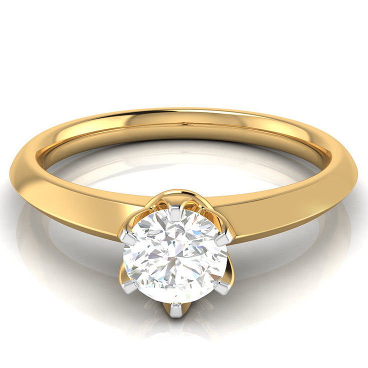 70-Pointer Solitaire Yellow Gold Ring JL AU G 106Y-B   Jewelove.US