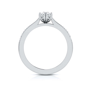 Beautiful Hidden Hearts 2-Carat Lab Grown Solitaire Accent Diamonds Platinum Engagement Ring JL PT LG G 107-E   Jewelove.US