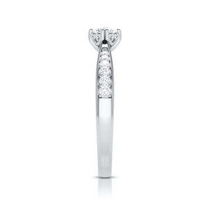 Beautiful Hidden Hearts 1.50-Carat Lab Grown Solitaire Accent Diamonds Platinum Engagement Ring JL PT LG G 107-D   Jewelove.US