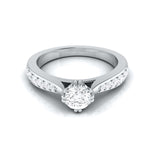 Load image into Gallery viewer, Beautiful Hidden Hearts 1-Carat Platinum Solitaire Engagement Ring with Accent Diamonds JL PT G 107-C   Jewelove.US
