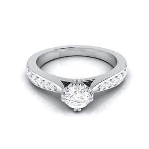 Beautiful Hidden Hearts 1-Carat Platinum Solitaire Engagement Ring with Accent Diamonds JL PT G 107-C   Jewelove.US