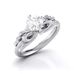 Load image into Gallery viewer, 1.50-Carat Lab Grown Solitaire Designer Bow Platinum Ring JL PT LG G 108-D   Jewelove.US
