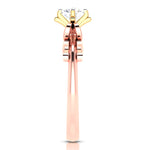 Load image into Gallery viewer, 1-Carat Solitaire Bow Designer 18K Rose Gold Ring with Yellow Gold Prong JL AU G 108R-C   Jewelove.US
