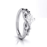 Load image into Gallery viewer, 1-Carat Lab Grown Solitaire Designer Bow Platinum Ring JL PT LG G 108-C   Jewelove.US
