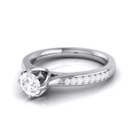 Load image into Gallery viewer, 50-Pointer Lab Grown Solitaire Diamond Shank Platinum Ring JL PT LG G 109
