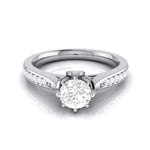 Load image into Gallery viewer, 1-Carat Lab Grown Solitaire Diamond Shank Platinum Ring JL PT LG G 109-C   Jewelove.US
