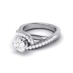 Load image into Gallery viewer, Curvy Platinum 2-Carat Lab Grown Solitaire Engagement Ring for Women JL PT LG G-110-E   Jewelove.US
