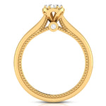 Load image into Gallery viewer, 25-Pointer Solitaire Yellow Gold Milgrain Touch Ring JL AU G 111Y   Jewelove.US
