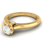 Load image into Gallery viewer, 25-Pointer Solitaire Yellow Gold Milgrain Touch Ring JL AU G 111Y   Jewelove.US
