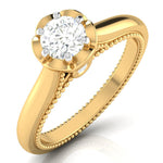 Load image into Gallery viewer, 25-Pointer Solitaire Yellow Gold Milgrain Touch Ring JL AU G 111Y   Jewelove.US
