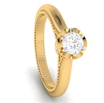 Load image into Gallery viewer, 25-Pointer Solitaire Yellow Gold Milgrain Touch Ring JL AU G 111Y   Jewelove.US
