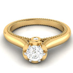 Load image into Gallery viewer, 25-Pointer Solitaire Yellow Gold Milgrain Touch Ring JL AU G 111Y   Jewelove.US
