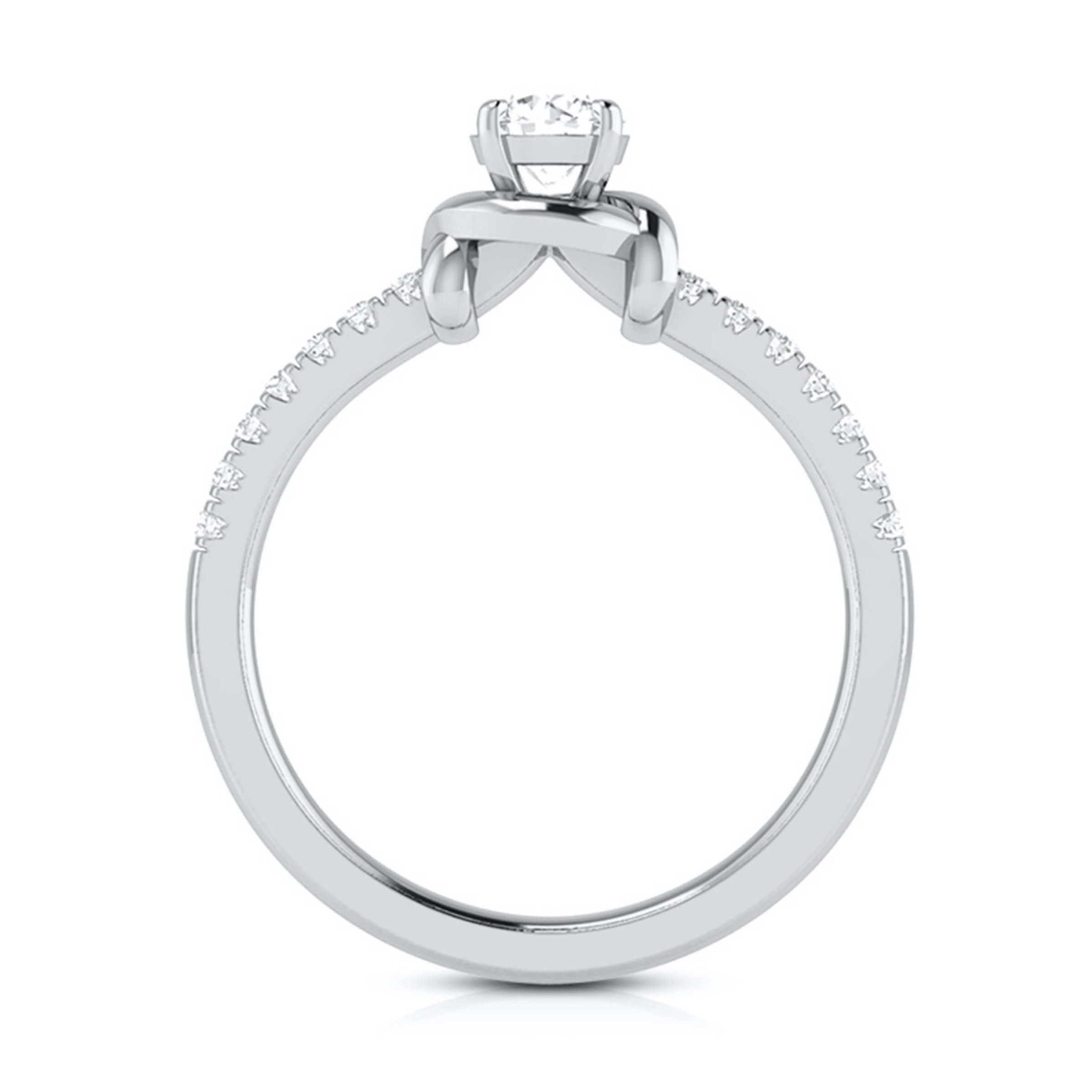 Designer Platinum 1-Carat Solitaire Engagement Ring for Women with Diamond Accents JL PT G 113-D   Jewelove.US