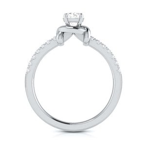 Designer Platinum 1-Carat Solitaire Engagement Ring for Women with Diamond Accents JL PT G 113-D   Jewelove.US