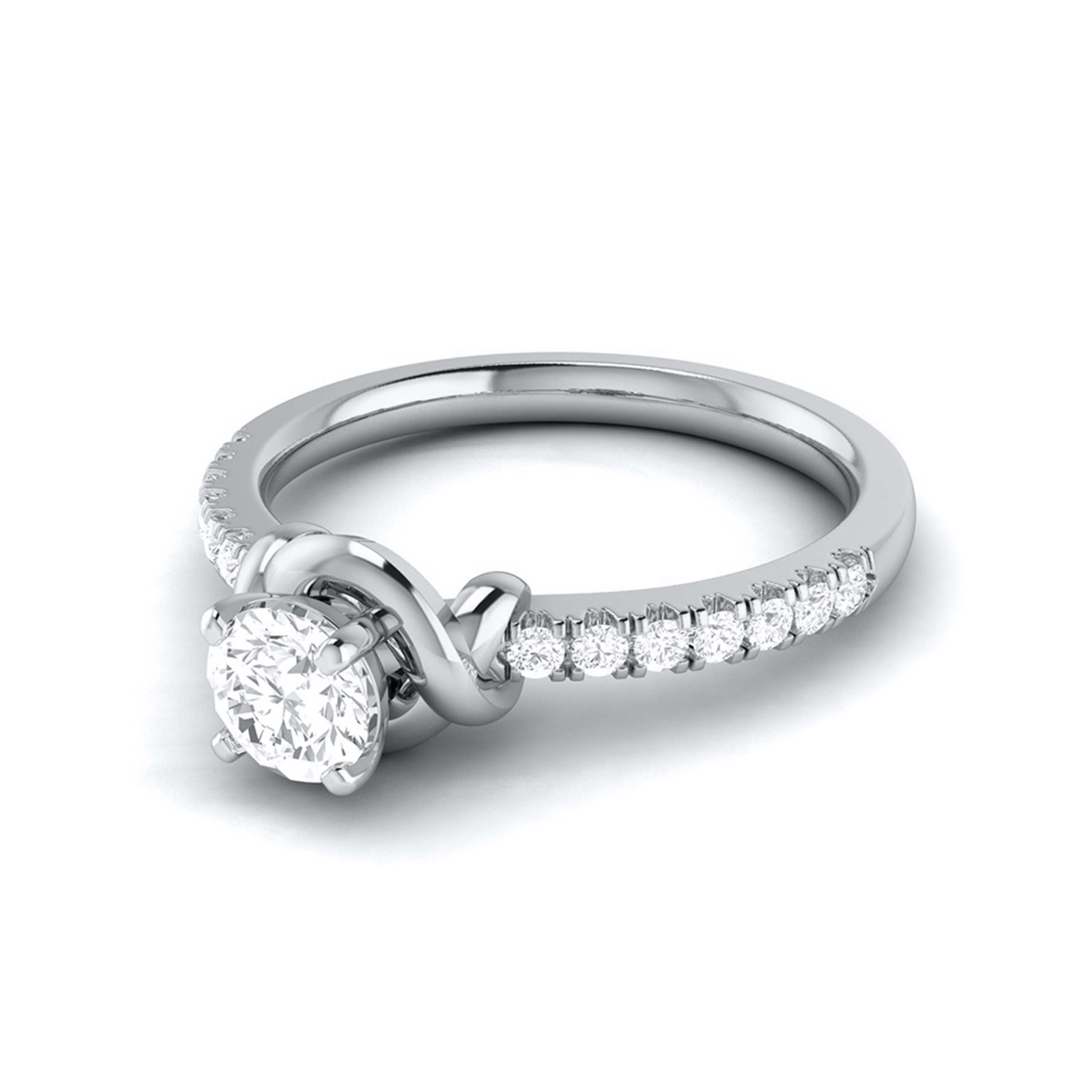 Designer Platinum 70-Pointer Solitaire Engagement Ring for Women with Diamond Accents JL PT G 113-C   Jewelove.US