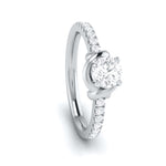 Load image into Gallery viewer, Designer Platinum 70-Pointer Solitaire Engagement Ring for Women with Diamond Accents JL PT G 113-C   Jewelove.US
