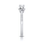 Load image into Gallery viewer, Designer Platinum 50-Pointer Solitaire Engagement Ring for Women with Diamond Accents JL PT G 113-B   Jewelove.US
