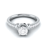Load image into Gallery viewer, Designer Platinum 1-Carat Solitaire Engagement Ring for Women with Diamond Accents JL PT G 113-D   Jewelove.US
