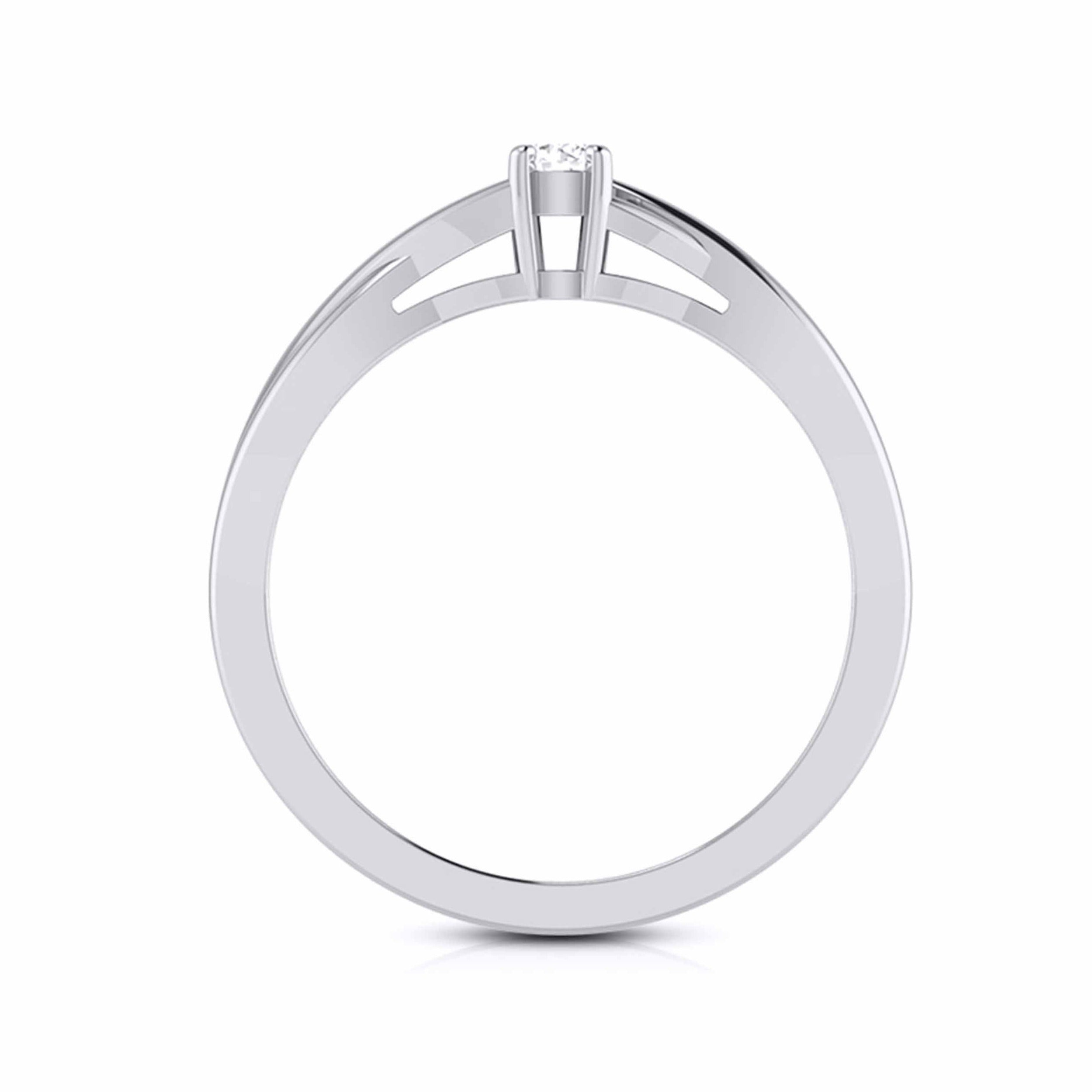 20-Pointer Platinum Solitaire Ring - Shank with a Twist JL PT G 115-A   Jewelove.US