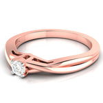Load image into Gallery viewer, 20-Pointer Single Diamond Twisted Shank 18K Rose Gold Ring JL AU G 115R-A   Jewelove.US
