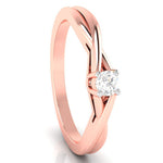 Load image into Gallery viewer, 20-Pointer Single Diamond Twisted Shank 18K Rose Gold Ring JL AU G 115R-A   Jewelove.US
