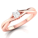 Load image into Gallery viewer, 20-Pointer Single Diamond Twisted Shank 18K Rose Gold Ring JL AU G 115R-A   Jewelove.US
