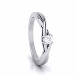 Load image into Gallery viewer, 20-Pointer Platinum Solitaire Ring - Shank with a Twist JL PT G 115-A   Jewelove.US
