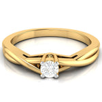Load image into Gallery viewer, 10-Pointer Single Diamond Twisted Shank 18K Yellow Gold Ring JL AU G 115Y   Jewelove.US
