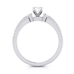 Load image into Gallery viewer, 30-Pointer Solitaire Engagement Ring for Women with 2-Row Diamonds Shank JL PT G 116   Jewelove.US
