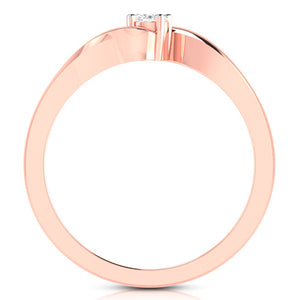 20-Pointer Diamond 18K Rose Gold Ring for Women with a Curve JL AU G 117R-A   Jewelove.US