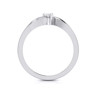 20-Pointer Platinum Diamond Ring for Women with a Curve JL PT G 117-A   Jewelove.US