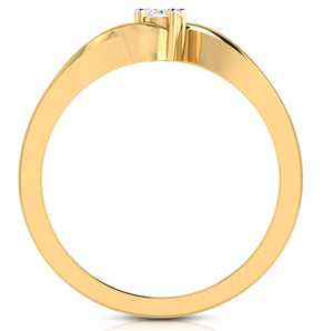 20-Pointer 18K Yellow Gold Ring for Women with a Curve JL AU G 117Y-A   Jewelove.US