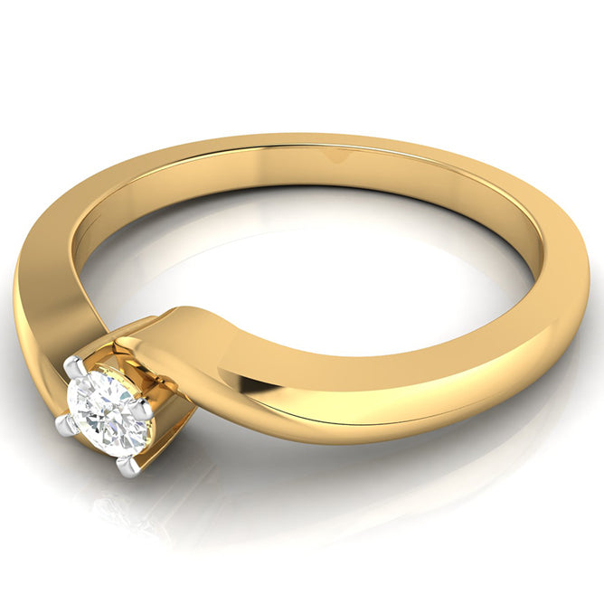 20-Pointer 18K Yellow Gold Ring for Women with a Curve JL AU G 117Y-A   Jewelove.US