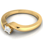 Load image into Gallery viewer, 10-Pointer Diamond 18K Yellow Gold Ring for Women with a Curve JL AU G 117Y   Jewelove.US
