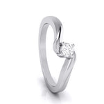 Load image into Gallery viewer, 20-Pointer Platinum Diamond Ring for Women with a Curve JL PT G 117-A   Jewelove.US
