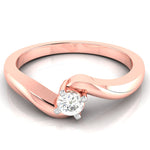 Load image into Gallery viewer, 20-Pointer Diamond 18K Rose Gold Ring for Women with a Curve JL AU G 117R-A   Jewelove.US
