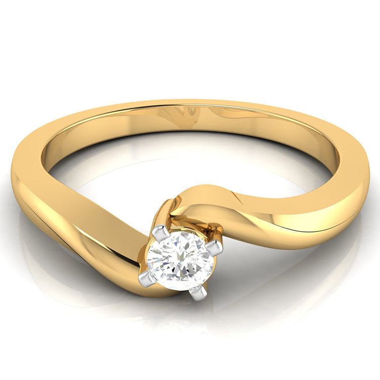 20-Pointer 18K Yellow Gold Ring for Women with a Curve JL AU G 117Y-A   Jewelove.US