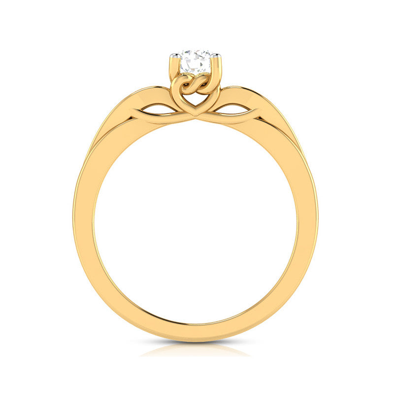 70-Pointer Solitaire Diamond Shank 18K Yellow Gold with Hidden Heart JL AU G 118Y-B   Jewelove.US