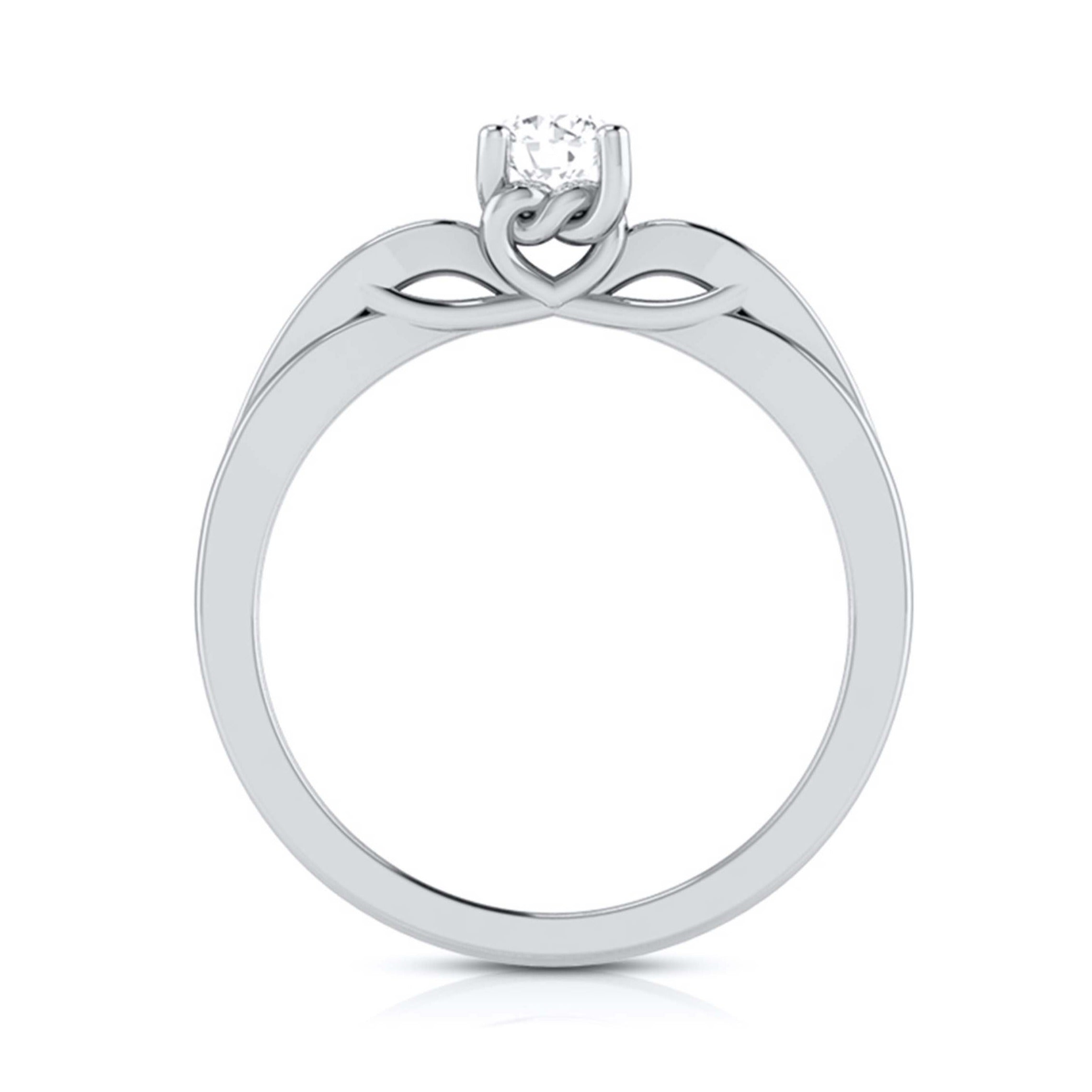 1-Carat Lab Grown Solitaire Platinum Engagement Ring with a Hidden Heart JL PT LG G-118-C   Jewelove.US