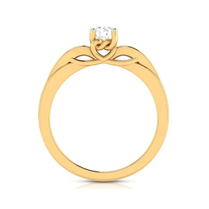 50-Pointer Solitaire Diamond Shank 18K Yellow Gold with Hidden Heart JL AU LG G-118Y-A   Jewelove.US