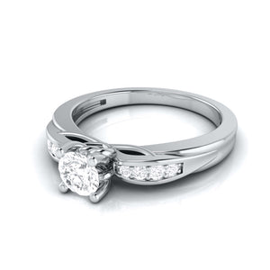 50-Pointer Solitaire Platinum Engagement Ring with a Hidden Heart JL PT G 118-A   Jewelove.US