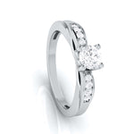 Load image into Gallery viewer, 50-Pointer Solitaire Platinum Engagement Ring with a Hidden Heart JL PT G 118-A   Jewelove.US
