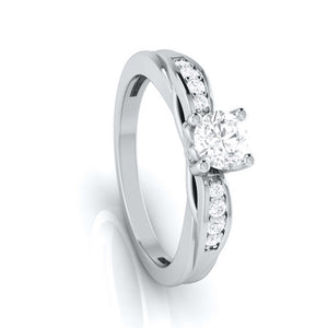 70-Pointer Solitaire Platinum Engagement Ring with a Hidden Heart JL PT G 118-B   Jewelove.US