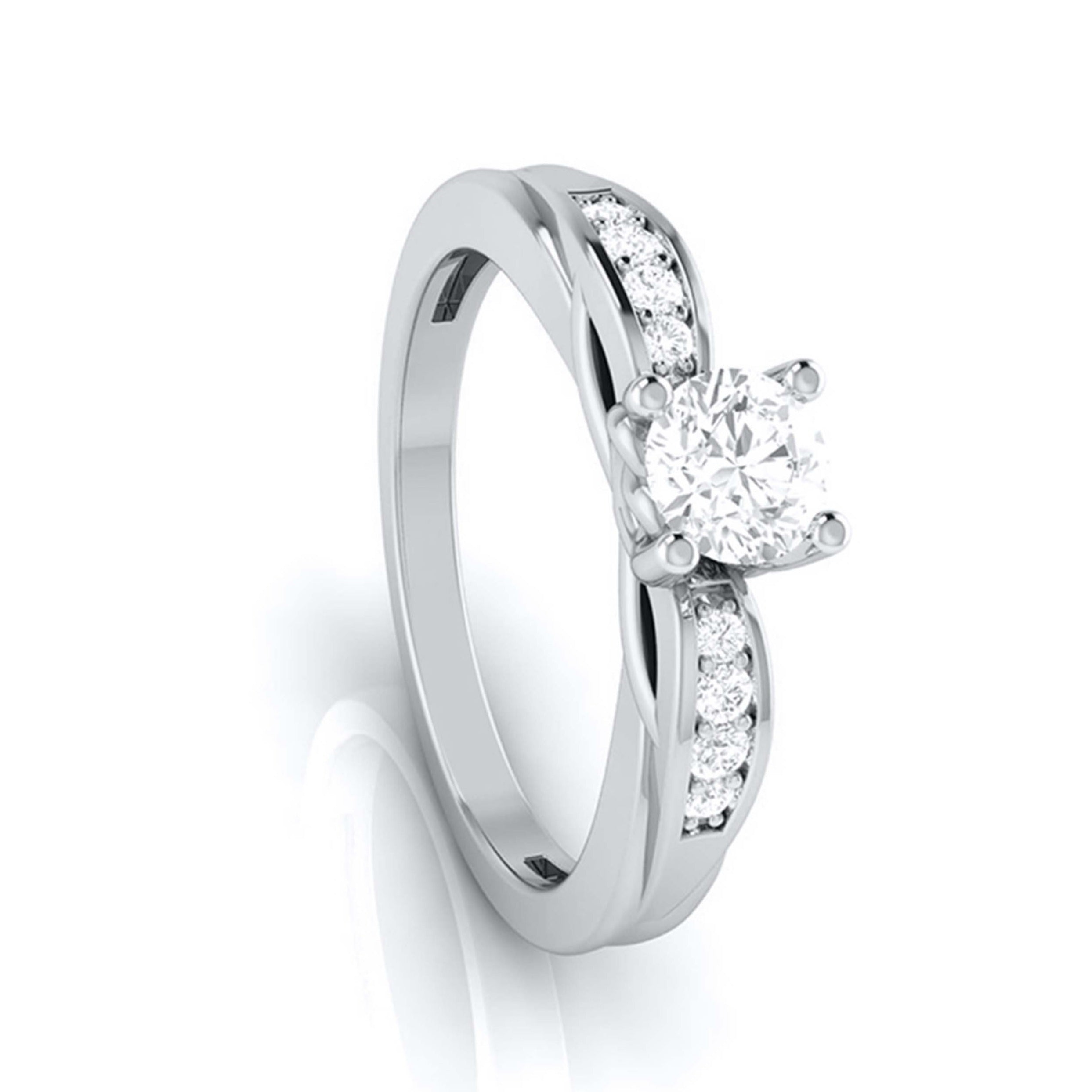 50-Pointer Lab Grown Solitaire Platinum Engagement Ring with a Hidden Heart JL PT LG G-118-A   Jewelove.US